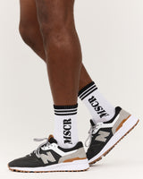 COMMAND CREW SOCKS - WHITE BLACK