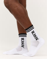 COMMAND CREW SOCKS - WHITE BLACK