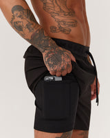 COMPOUND INBUILT SHORTS 5" - BLACK