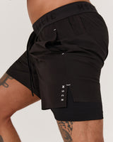 COMPOUND INBUILT SHORTS 5" - BLACK