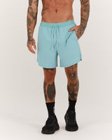 COMPOUND SHORTS 5" - AQUA