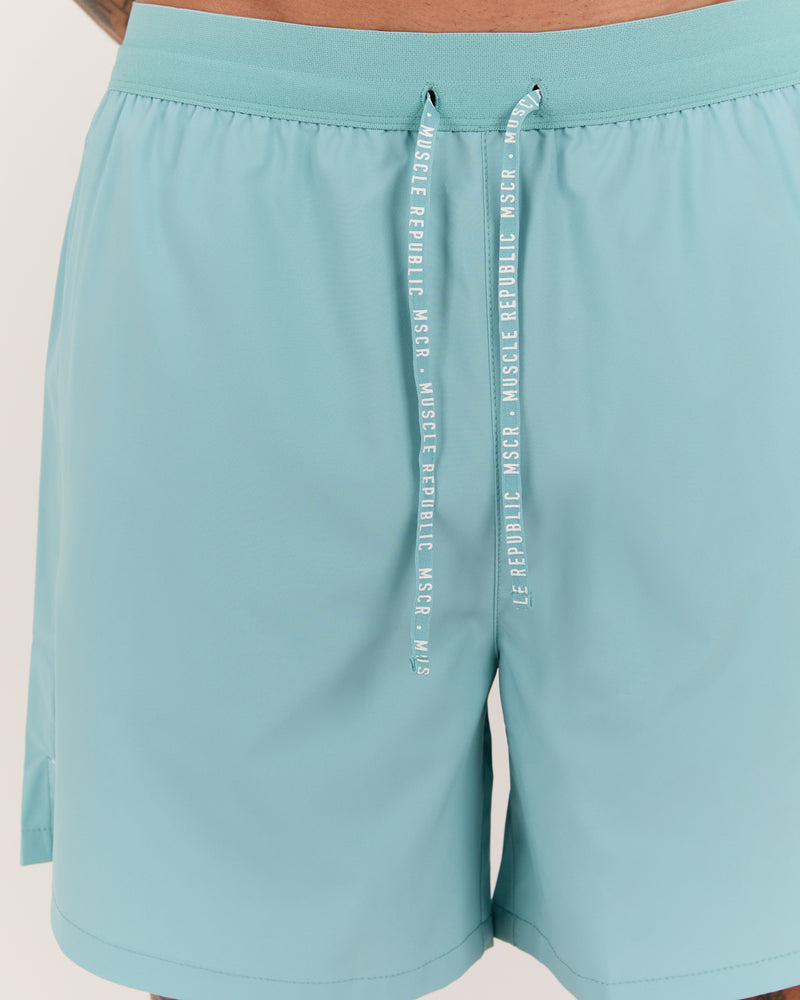 COMPOUND SHORTS 5" - AQUA