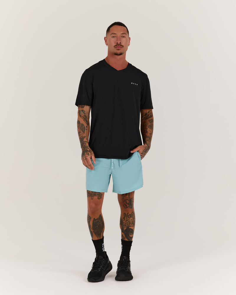 COMPOUND SHORTS 5" - AQUA