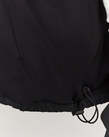 CROPPED WOVEN TRACK JACKET - BLACK