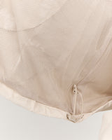 CROPPED WOVEN TRACK JACKET - SANDSTONE