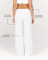 CLUB MSCR WIDE LEG SWEATPANT - SNOW GREY