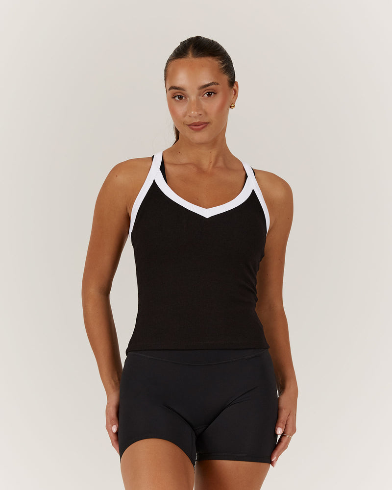 DEFINITION RIBBED TANK TOP BLACK – MUSCLE REPUBLIC