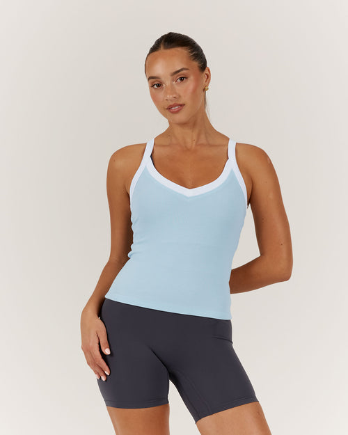 DEFINITION RIBBED TANK TOP - POLAR