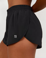 DISTANCE INBUILT RUN SHORTS 3" - BLACK