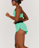 DISTANCE INBUILT RUN SHORTS 3" - CYBER MINT
