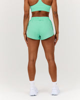 DISTANCE INBUILT RUN SHORTS 3" - CYBER MINT