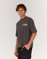 MEN'S BOXY TEE - FADED ONYX DISTORTION