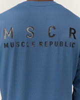 DYNAMIC LONG SLEEVE TEE - BLUE SLATE
