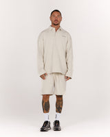 MENS TERRY RELAXED SWEATSHORTS - OAT MARLE ELEVATION