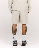 MENS TERRY RELAXED SWEATSHORTS - OAT MARLE ELEVATION