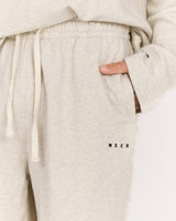 MENS TERRY RELAXED SWEATSHORTS - OAT MARLE ELEVATION