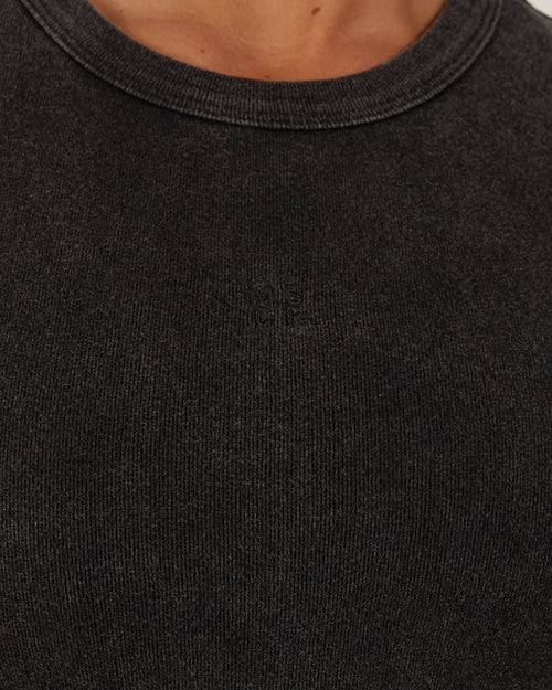 EMERSON CROP TEE - BLACK