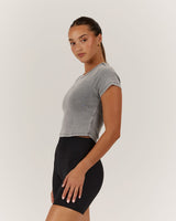 EMERSON CROP TEE - GREY