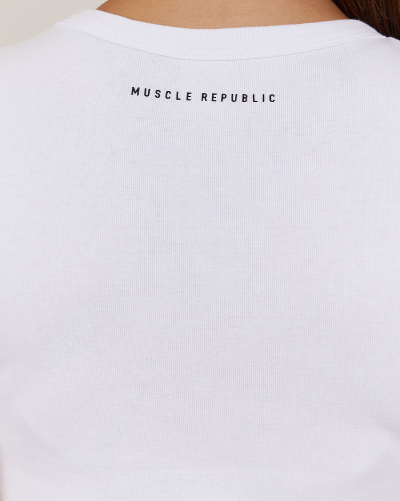 EMERSON CROP TEE - WHITE