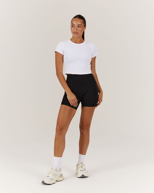 EMERSON CROP TEE - WHITE