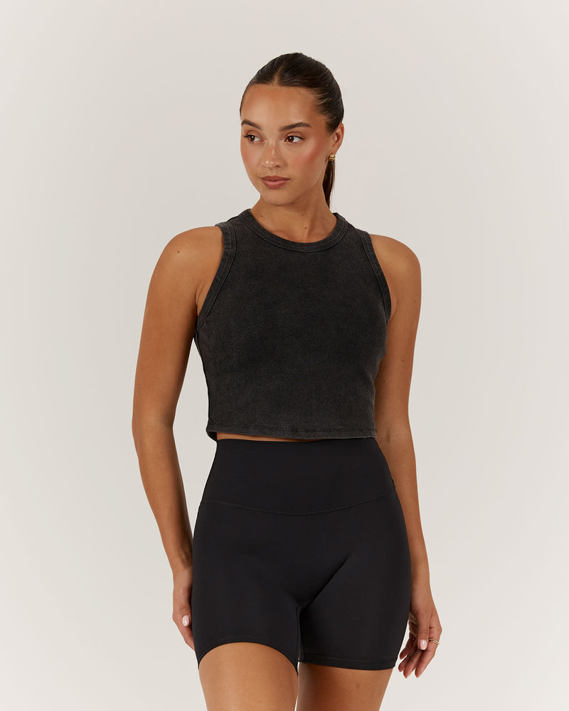 EMERSON CROP TANK - BLACK