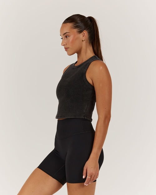 EMERSON CROP TANK - BLACK