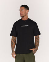 MENS HEAVY RELAXED TEE - BLACK ENDURO