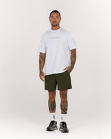 MENS HEAVY RELAXED TEE - WHITE ENDURO