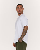 MENS HEAVY RELAXED TEE - WHITE ENDURO