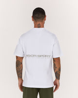 MENS HEAVY RELAXED TEE - WHITE ENDURO