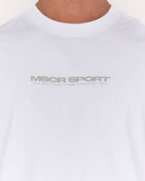 MENS HEAVY RELAXED TEE - WHITE ENDURO