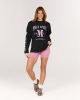 ESSENTIALS LONG SLEEVE TEE - FADED BLACK MSCR SPORT