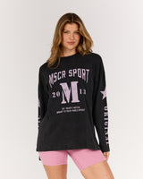 ESSENTIALS LONG SLEEVE TEE - FADED BLACK MSCR SPORT