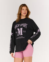 ESSENTIALS LONG SLEEVE TEE - FADED BLACK MSCR SPORT