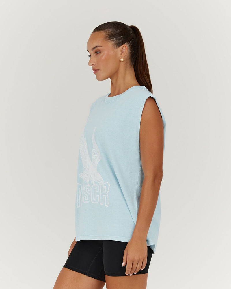 ESSENTIALS EAGLE TANK - FADED BLUE