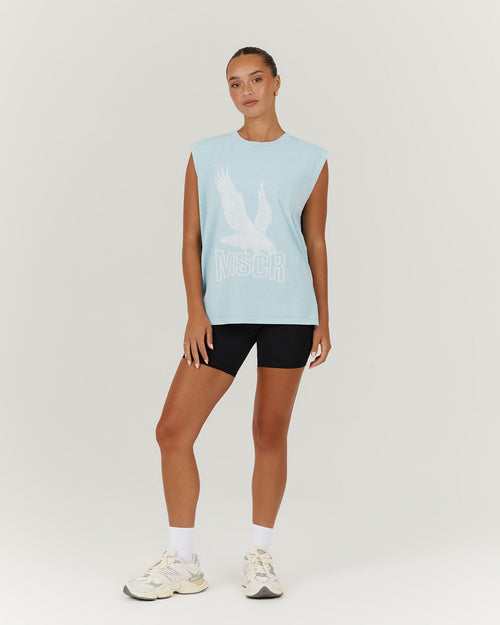 ESSENTIALS EAGLE TANK - FADED BLUE