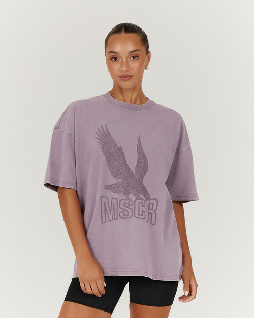 ESSENTIALS EAGLE TEE - FADED PLUM