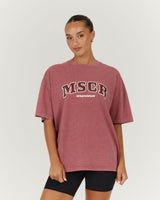 ESSENTIALS MSCR TEE - FADED BERRY