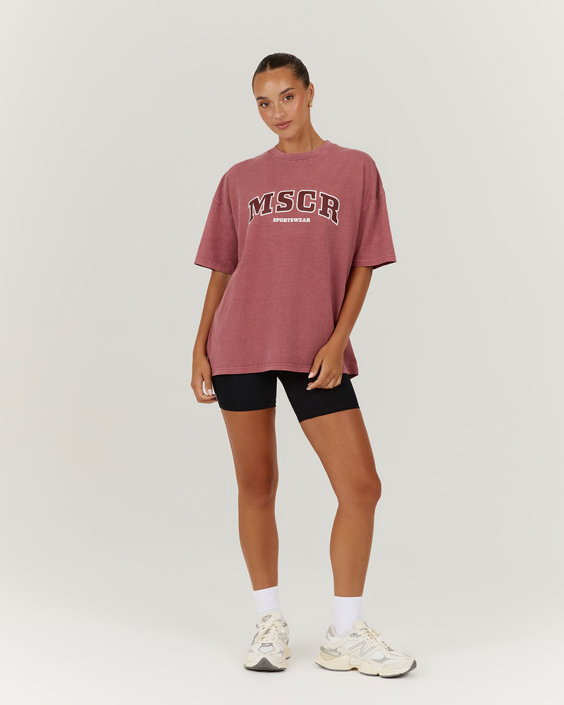 ESSENTIALS MSCR TEE - FADED BERRY