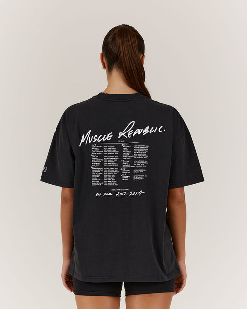 ESSENTIALS TOUR TEE - FADED BLACK