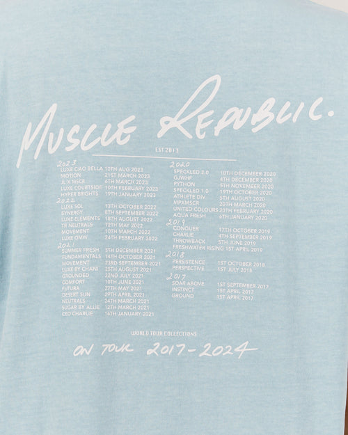 ESSENTIALS TOUR TEE - FADED BLUE