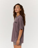 ESSENTIALS TEE - FADED NIGHTFALL BLOCKPRINT