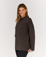 ESSENTIALS LONG SLEEVE TEE - FADED OAK
