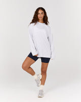 ESSENTIALS LONG SLEEVE TEE - SNOW GREY