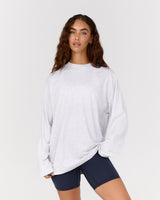 ESSENTIALS LONG SLEEVE TEE - SNOW GREY