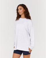 ESSENTIALS LONG SLEEVE TEE - SNOW GREY