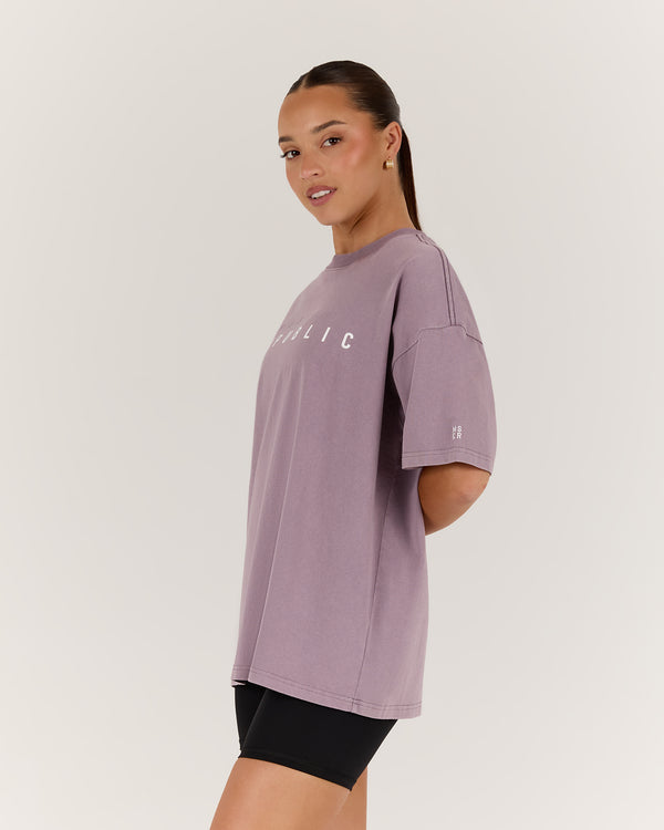 ESSENTIALS TONAL TEE - FADED PLUM