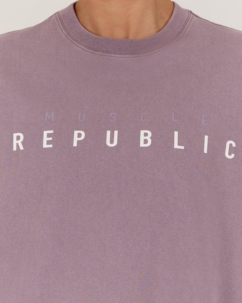 ESSENTIALS TONAL TEE - FADED PLUM