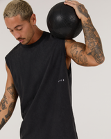 MEN'S OVERSIZED TANK - FADED BLACK