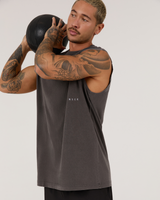 MEN'S OVERSIZED TANK - FADED ONYX